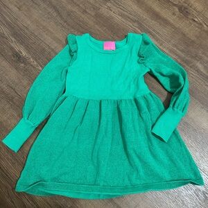 Lilly Pulitzer Girls Green Caila Sweater Dress XS 2-3